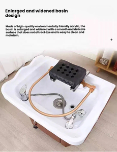 Lavabo Portátil Negro de Bajo <span class=keywords><strong>Precio</strong></span> para Salón de Belleza, Lavabo Bajo Encimera Estilo Turco - Product Image 5