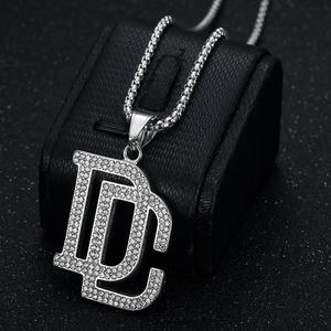 Collier pendentif Hip Hop <span class=keywords><strong>Miami</strong></span> Bar 2026 pour homme, en acier inoxydable, résistant à l'eau et inaltérable, bijoux de mode - Product Image 2