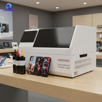 Mesin Cetak UV Flatbed S20 untuk Casing Ponsel Layanan Mandiri dengan Printhead Epson, Pencetak Kode QR, Mesin Pencetak Casing Ponsel Kustom untuk Toko Retail