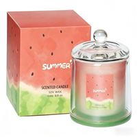 Bougie parfumée à la cire de soja, parfum de fruits frais et de bois, pour la décoration de la maison, pots de bougies pour Noël et le Nouvel An chinois, personnalisables