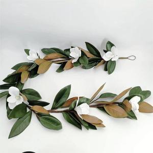Guirlande de fleurs artificielles en PU de haute qualité, <span class=keywords><strong>magnolia</strong></span>, pour la décoration de la maison, la décoration de la clôture du jardin - Product Image 6
