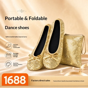 Scarpe da ballo pieghevoli slip-on da interno con paillettes, bestseller transfrontaliero per matrimoni, balli, lauree ed eventi nuziali - Product Image 2
