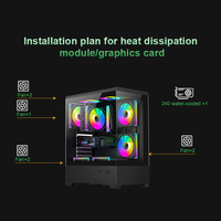 Wholesale Gaming PC Case White Tempered Glass MicroATX/ITX Desktop Computer Tower, Support 330mm GPU & 170mm CPU Cooler