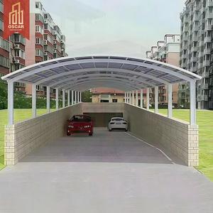 Abri de jardin <span class=keywords><strong>double</strong></span> cantilever en <span class=keywords><strong>aluminium</strong></span> avec <span class=keywords><strong>toit</strong></span> en polycarbonate pour garage, abri de voiture extérieur personnalisé, allée de stationnement, cour arrière - Product Image 1