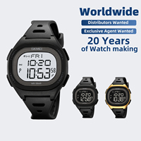 Bestseller SKMEI 2189 Quadratische Digitale Sportuhr Duale Zeitanzeige EL-Licht Alarm Chronograph 8 Lebendige Farboptionen Uhr Reloj