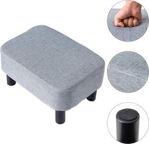 Reposapiés Bajo Moderno para Sala de Estar, Reposapiés Rectangular de Tela al por Mayor con Asiento Acolchado - Product Image 6