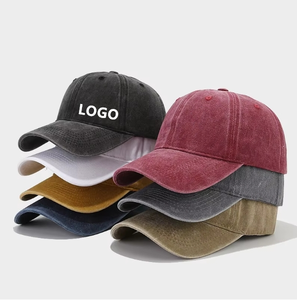 Casquettes en coton lavé brodé, douces et tendance, design unique, style vintage, à calotte plate, vente en gros, cadeau promotionnel - Product Image 2