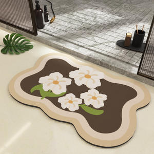 Alfombra de baño suave y absorbente de tela tecnológica, con forma novedosa, antideslizante, de espuma impresa, para sala de estar, dormitorio y baño. - Product Image 1