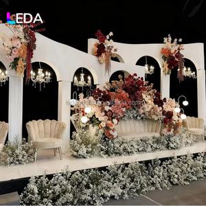 Fondo de Escenario de Boda de Acrílico Blanco con Arco 3D Personalizado LEDA, Estilo Simple, Tamaño y Color Personalizables para Bodas y Fiestas - Product Image 3
