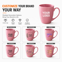Tasse en céramique colorée de logo personnalisé promotionnel tasse à café créative de couleur unie