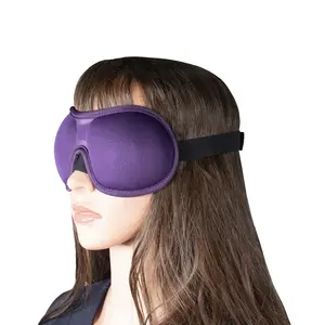 豪华自有品牌3d眼罩记忆泡沫眼睛睡眠罩可调式柔软睡眠眼罩带鼻垫