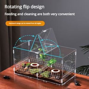Acryl-Reptiliengehäuse Versteckbox Tragbar Luxuriös Umweltfreundlich für Einfache Montage <span class=keywords><strong>Terrarium</strong></span> Tierkäfig für Frosch Spinne Insekt - Product Image 3