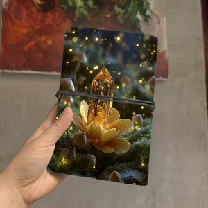 Vintage <span class=keywords><strong>A6</strong></span> Diario para la universidad Adecuado para borradores de bocetos de estudiantes de arte y conceptos de diseño con Crystal Flower Mushrooms Glo - Product Image 3
