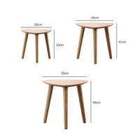 Table basse moderne simple en bois massif écologique, style japonais, pour petit appartement, salon, chambre, table d'angle en chêne