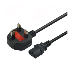 Câble d'alimentation CA à 3 broches britanniques (UK) en forme de 8 C13 à angle droit pour téléviseurs, imprimantes, appareils photo, PS4, <span class=keywords><strong>PS3</strong></span>, prise BS 1363A de type G - Product Image 4