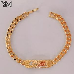 Pulsera de Moda YM al por Mayor, Diseño Guadalupe, Lujosa, Chapada en Oro de 18K, Cadena Cubana, Pulsera de Moda - Product Image 2