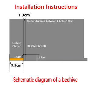 Mangeoire interne en plastique pour ruche - Bac d'alimentation pour abeilles (miel et <span class=keywords><strong>sucre</strong></span>) - Distributeur d'eau durable pour ruche - Outil d'apiculture - Product Image 6