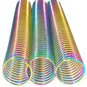 Rainbow color metal spiral coil binding single spiral coil wire binding ring for book