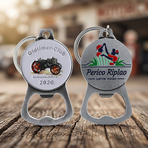 Décapsuleur personnalisé en alliage de zinc émaillé et imprimé, porte-clés décapsuleur de bière avec logo et code QR pour restaurants et événements - Product Image 3