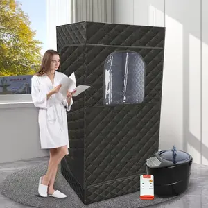 Sauna à vapeur humide pliable et portable de haute qualité personnalisé Baignoires thermales infrarouges Salles de sauna