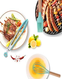 19-piece Eco-Friendly Lightweight Kitchenware Set 2025 New Style Black Pink Green Luxury Premium <b>Silicone</b> Cooking Utensils - Product Image 3