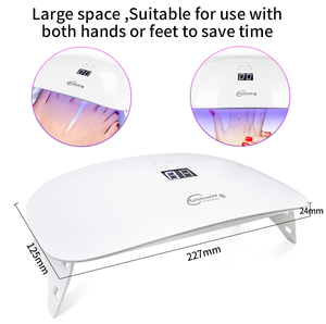Séchoir à ongles <span class=keywords><strong>UV</strong></span> <span class=keywords><strong>24</strong></span> watts <span class=keywords><strong>LED</strong></span> avec affichage <span class=keywords><strong>Lampe</strong></span> de polymérisation à usage domestique Prix d'usine <span class=keywords><strong>Lampe</strong></span> <span class=keywords><strong>UV</strong></span> à <span class=keywords><strong>LED</strong></span> de marque privée - Product Image 6