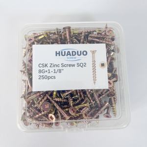 Çipboard Vidaları Sarı Çinko Kaplama Kare CSK Başlı Vidalar İnşaat Ahşapları İçin (DIN7505) 8G 1-1/8 inç # 8 250 adet/kutu - Özelleştirilebilir - Product Image 4