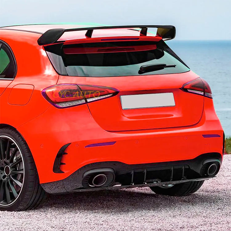 Spoiler Paraurti Posteriore Per Mercedes Classe A W177 - Nero ABS, Stile Aggressivo 2018+ - Foto 7