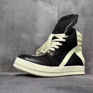 Bottes courtes tendance de qualité supérieure, chaussures plates unisexes, bottes en cuir véritable, style décontracté pour la marche, chaussures pour hommes - Product Image 1