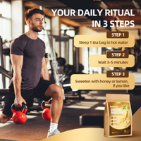 Sachets de thé à la racine de ginseng OEM personnalisés, mélange de ginseng sans caféine, thé de marque privée Jiaoming pour la vitalité quotidienne des hommes