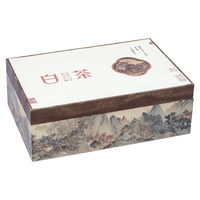 Confezione regalo di tè di fascia alta personalizzata con Design Packaging in stile paesaggio e personalizzazione della scatola di carta Flip Top