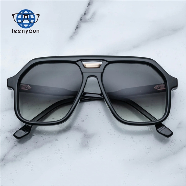 Teenyoun Wholesale Lma Luxury Brand Designer Oversized Shades Men TAC Lens Big Frames Women Polarized Sunglasses Custom Logo