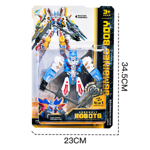 หุ่นยนต์แปลงร่างประกอบเอง รุ่นใหม่ ปี 2025 ของเล่นหุ่นยนต์การ์ตูนแอคชั่น <span class=keywords><strong>4</strong></span> in 1 สำหรับเด็ก - Product Image 3