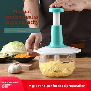 Robot de cuisine multifonctionnel en acier inoxydable, hachoir à ail, oignon et légumes, et hachoir à viande <span class=keywords><strong>manuel</strong></span>, design portable - Product Image 4