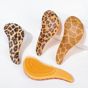 Brosse démêlante antistatique confortable et tendance pour massage capillaire, peigne portable en plastique <span class=keywords><strong>rose</strong></span> pour salon de coiffure, offre spéciale pour femmes - Product Image 5