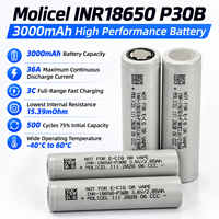 Batterie Molicel P30B 18650 3000mAh haute performance, cellule lithium-ion à décharge élevée 36A pour packs de drones 4S 6S 8S