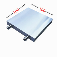 Nouvelle plaque de refroidissement liquide en cuivre et aluminium de 80x80 mm pour les applications de refroidissement et de réfrigération des lasers et des machines