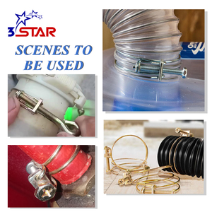 Collier de serrage galvanisé en fil d'acier <span class=keywords><strong>double</strong></span> pour tuyaux, collier de serrage en fil de fer, boulons pour tuyaux de gaz, clips métalliques en fil d'acier pour tuyaux - Product Image 6