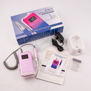 Custom Logo Rechargeable Battery Small Screen Nail Efile Brushless Electric Nail <b>Drill</b> 35000RPM Nail <b>Drill</b> Machine with Base - Product Image 6