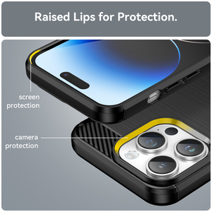 Funda de TPU suave de fibra de carbono para <span class=keywords><strong>Iphone</strong></span>, 11, <span class=keywords><strong>12</strong></span>, 13, 14 Plus, <span class=keywords><strong>Mini</strong></span> Pro Max - Product Image 3