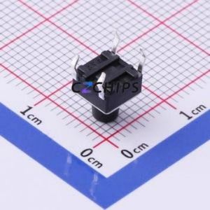 UK-B0202G70-DP25Y Tactile Switch Through hole-4P,6x6mm Switch Single Pole Single Throw Round Button 2.5N Through Hole - Product Image 2