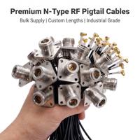 Câble Pigtail RF à faible perte 1,37 mm, connecteur N femelle à bride 4 trous vers connecteur MMCX mâle 90 degrés pour antenne de routeur GNSS GPS