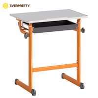 Solution scolaire tout-en-un : Ensemble complet de meubles de salle de dessin, table de dessin pour étudiants avec cadre métallique durable et réglable