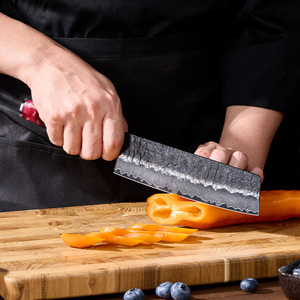 <span class=keywords><strong>Coltello</strong></span> Nakiri Personalizzato Amber in VG10, Affettatrice <span class=keywords><strong>per</strong></span> <span class=keywords><strong>Verdure</strong></span>, <span class=keywords><strong>Coltello</strong></span> Giapponese Damascato <span class=keywords><strong>per</strong></span> Uso Professionale e Domestico in Cucina - Product Image 5