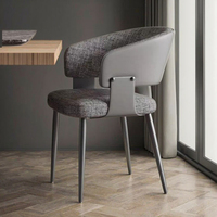 Chaise de salle à manger en cuir moderne et confortable design simple pour bureau à domicile hôtel et restaurant loisirs meubles de maître