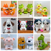Mainan Boneka Plush Mini Ukuran Kecil Lucu Grosir untuk Mesin Cakar, Mainan Boneka Hewan Isi Bulu untuk Mesin Cakar, Grosir