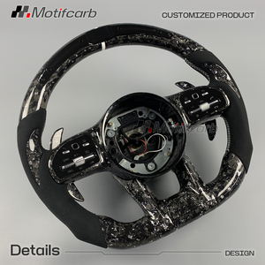 Volant en fibre de carbone forgé argenté personnalisé avec LED pour Mercedes-Benz Upgrade AMG 2018-2023 W167 W205 W213 GT 63 Classe C GLA - Product Image 3