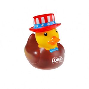 ของเล่นเป็ดน่ารัก รักษ์โลก พิมพ์ลายซิลค์สกรีน TPR แบบมีเสียงบีบ สำหรับเด็ก - สนุกกับเวลาอาบน้ำและของชำร่วยงานปาร์ตี้ริมสระน้ำ - Product Image 1