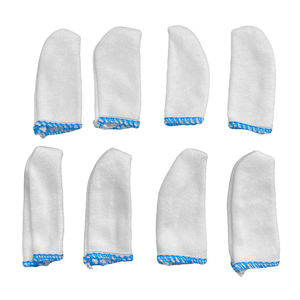 Allesd 3.0Cm Werkplaats Vingertoppen Bescherming Veiligheidsvoorzieningen Witte Kleur Vingerbedden 100% Katoenen Werkende Vingerhoes - Product Image 3