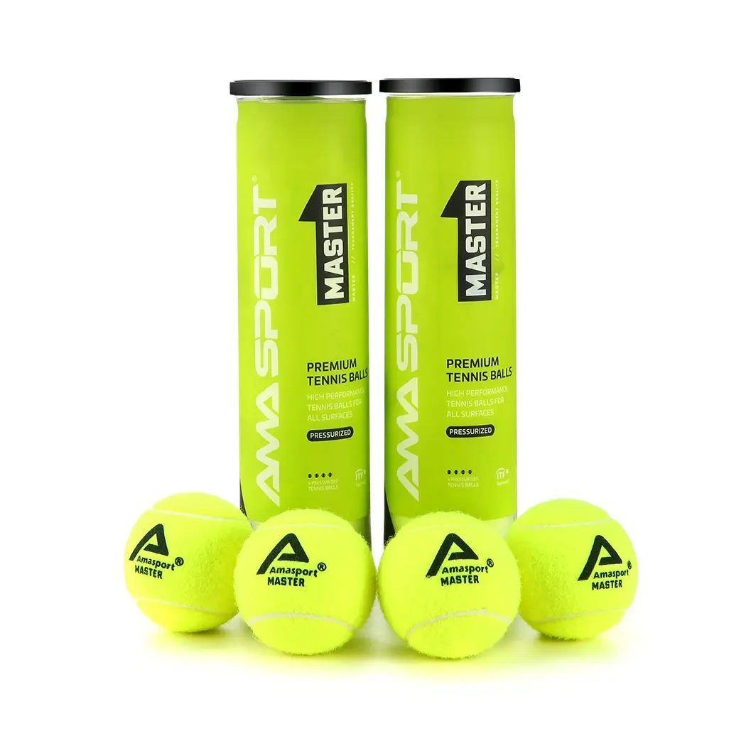 Pelota de campeonato de tenis personalizada empaquetada en tubo presurizado de alto estándar de calidad de cabeza extra OEM para principiantes